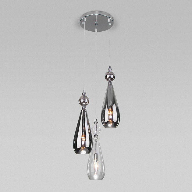 Подвесной светильник Eurosvet 50202/3 хром изображение Подвесной светильник Eurosvet 50202/3 хром Фото №