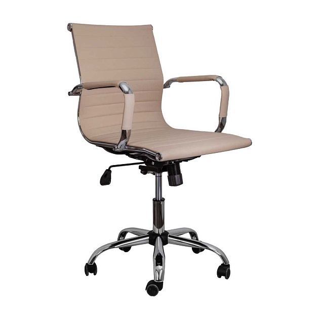 Офисное кресло AksHome Emmanuel бежевый, экокожа 70031 изображение Офисное кресло AksHome Emmanuel бежевый, экокожа 70031 Фото №