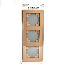 Рамка 3-местная Stekker Катрин GFR00-7003-08 золото 49036 1