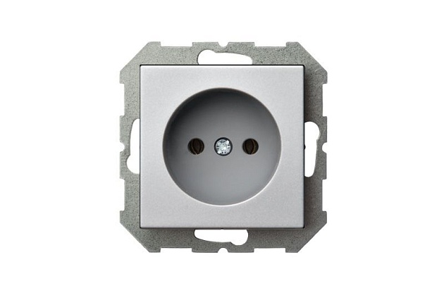 Розетка 2P Liregus Epsilon серебро 28-175 Фото № 4