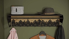 Настенная вешалка Калифорния Хигс В01 ЛДСП Дуб вотан/Черный 4847069301 5