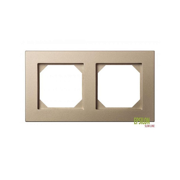 Рамка 2-постовая Liregus Epsilon шампань 28-3222 Фото № 