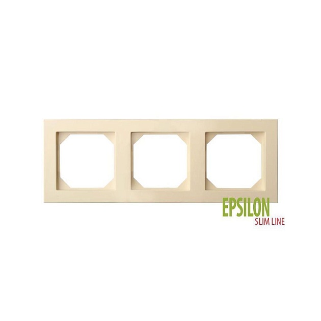 Рамка 3-постовая Liregus Epsilon бежевый 28-0883 Фото № 
