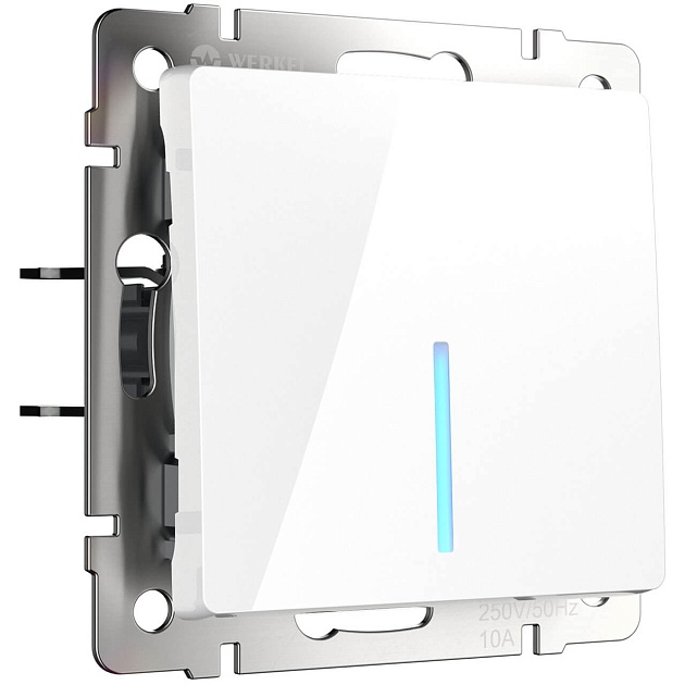 Выключатель одноклавишный с подсветкой Werkel белый W1110101 4690389155048 Фото № 