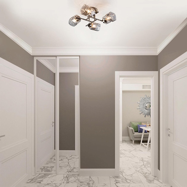 Потолочная люстра Eurosvet Hilari 30165/4 черный жемчуг Фото № 5