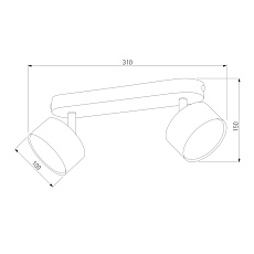 Спот TK Lighting 3403 Clark Black 1