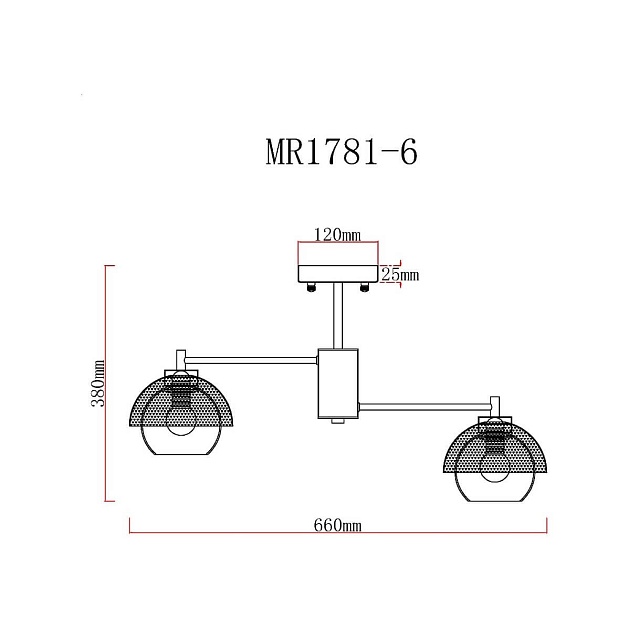 Потолочная люстра MyFar Hloya MR1781-6 Фото № 2