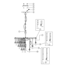 Подвесная люстра Maytoni Linn MOD091PL-05CH 1