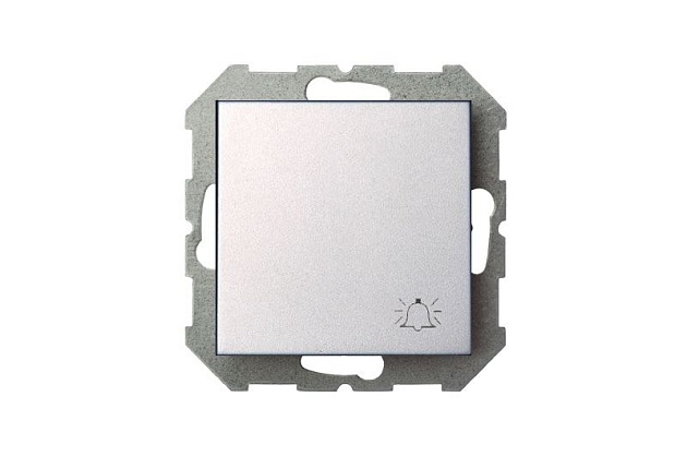 Кнопка звонка Liregus Epsilon серебро 28-180 Фото № 5