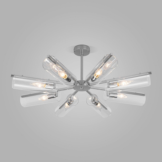 Потолочная люстра Eurosvet Trompeta 70144/8 хром изображение 2 Потолочная люстра Eurosvet Trompeta 70144/8 хром Фото № 2