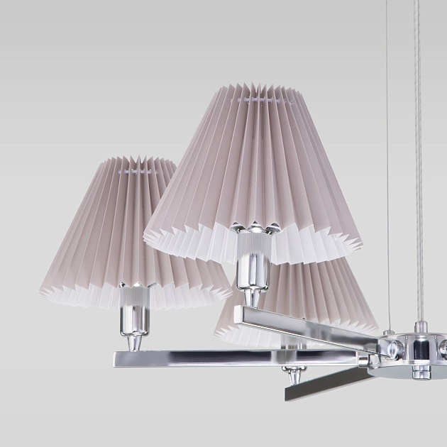 Подвесная люстра Eurosvet Peony 60136/6 хром/серый изображение 4 Подвесная люстра Eurosvet Peony 60136/6 хром/серый Фото № 4