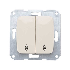 DEA Выключатель (переключатель) 2кл прох. с/у 10А мех. бежевый KRANZ KR-78-0237