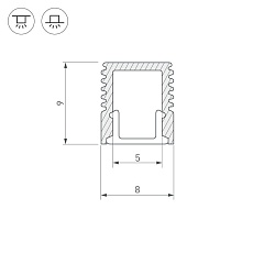 Профиль Arlight SL-MINI-8-2000 ANOD 019322 2