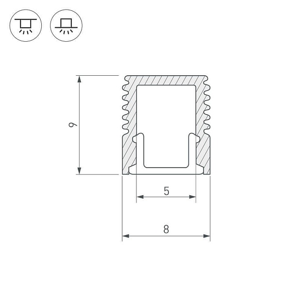 Профиль Arlight SL-MINI-8-2000 ANOD 019322 Фото № 3