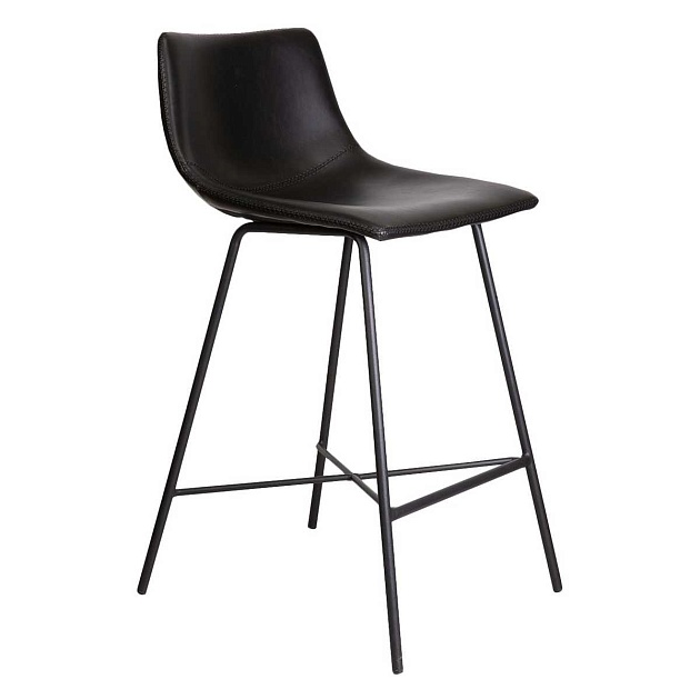 Барный стул AksHome Mexico черный + черная нить, экокожа 63663 Фото № 