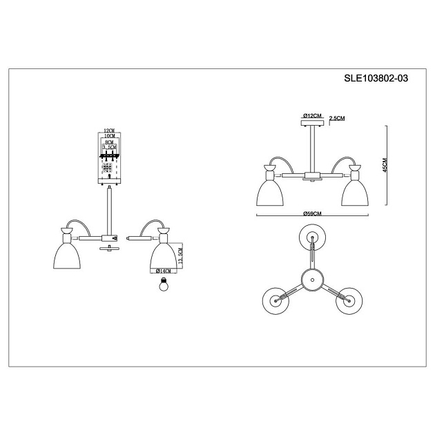Потолочная люстра Evoluce Balcamo SLE103802-03 изображение 2 Потолочная люстра Evoluce Balcamo SLE103802-03 Фото № 2