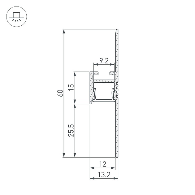 Профиль Arlight ARH-Plintus-Fantom-2000 Black 038550 Фото № 2