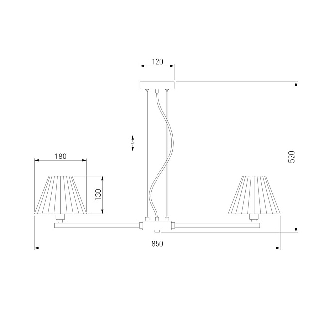 Подвесная люстра Eurosvet Peony 60136/8 хром/серый Фото № 3