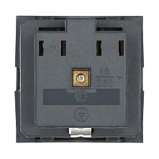 Розетка LK Studio с з/к, со шторками глянцевая поверхность (серебристый металлик) LK45 851103 1