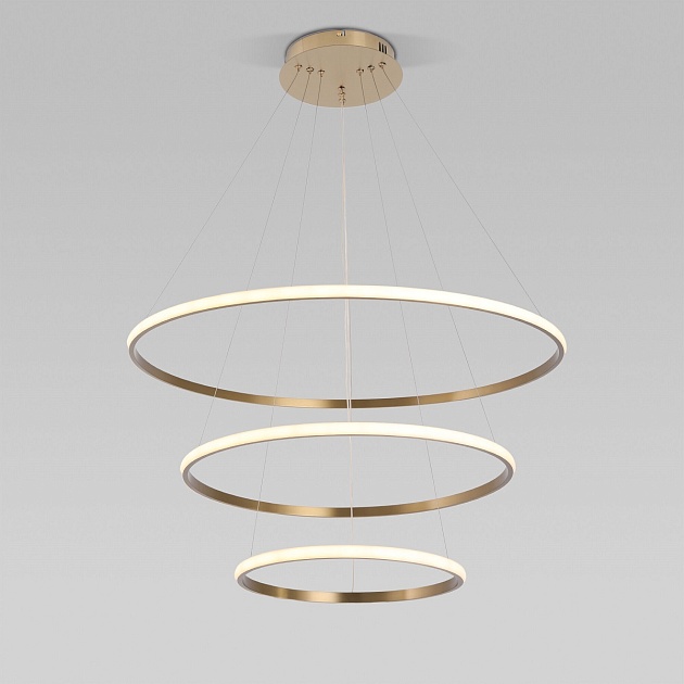 Подвесной светодиодный светильник Eurosvet Collars 90264/3 латунь изображение Подвесной светодиодный светильник Eurosvet Collars 90264/3 латунь Фото №