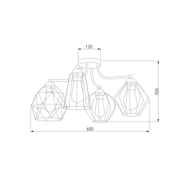 Потолочный светильник TK Lighting 1645 Galaxy 4 Фото № 2