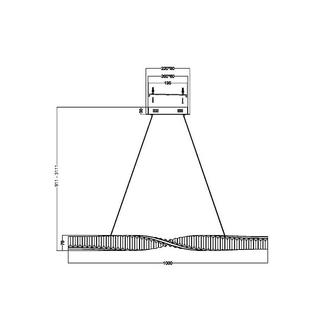Подвесной светодиодный светильник Maytoni Krone P097PL-L28BS3K Фото № 6