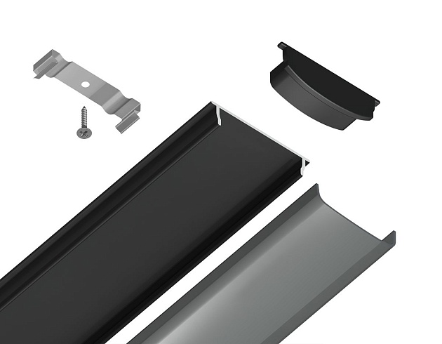 Профиль с рассеивателем Ambrella Illumination GP1600BK/BK Фото № 9