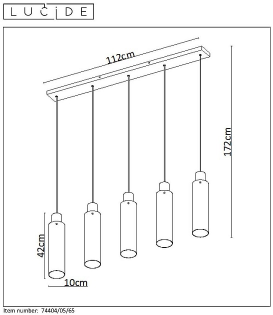 Подвесной светильник Lucide Orlando 74404/05/65 изображение 5 Подвесной светильник Lucide Orlando 74404/05/65 Фото № 5