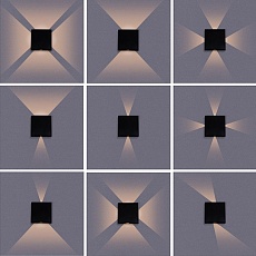 Уличный настенный светодиодный светильник Arte Lamp Algol A1445AL-4BK 2