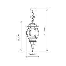 Уличный подвесной светильник Elektrostandard GL 1001H a034298 1