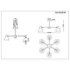 Потолочная люстра Evoluce Buve SLE103702-06 1