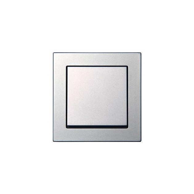 Выключатель одноклавишный Liregus Epsilon серебро 28-1721 изображение Выключатель одноклавишный Liregus Epsilon серебро 28-1721 Фото №