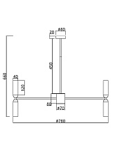 Подвесная люстра Maytoni Memory MOD177PL-16G 1