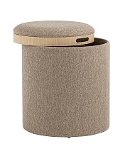 Пуф с ящиком Stool Group Хюгге S рогожка бежевая 19B260LS BY1701-3 1