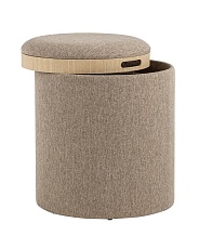Пуф с ящиком Stool Group Хюгге S рогожка бежевая 19B260LS BY1701-3 1