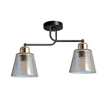 Потолочный светильник ЭкономСвет 12197/2BK+GD GR