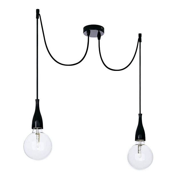 Подвесной светильник Ideal Lux Minimal SP2 Nero Opaco 112671 изображение Подвесной светильник Ideal Lux Minimal SP2 Nero Opaco 112671 Фото №