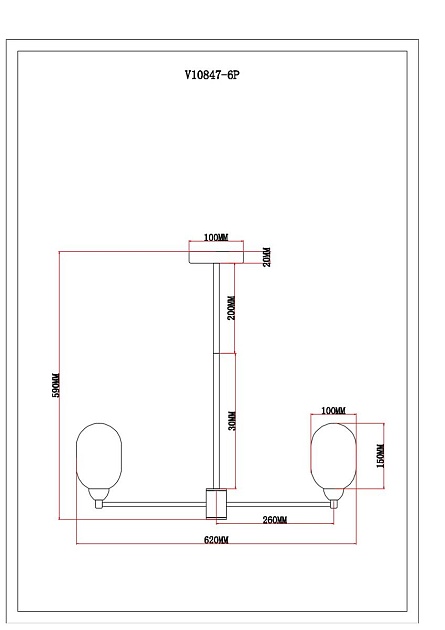 Подвесная люстра Moderli Gracy V10847-6P Фото № 2