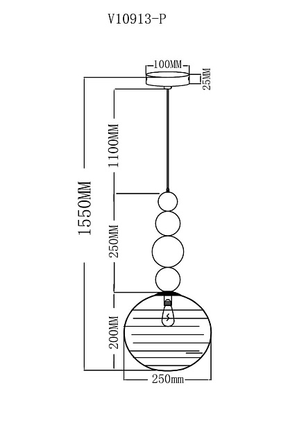 Подвесной светильник Moderli Arti V10913-P Фото № 2