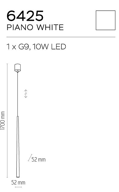 Подвесной светильник TK Lighting 6425 Piano White Фото № 3