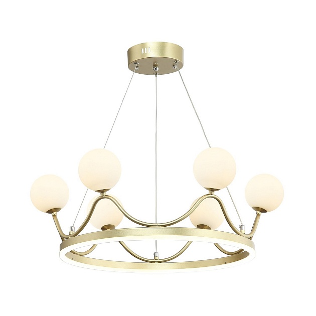 Подвесная светодиодная люстра Gerhort G51241/6GD WT изображение Подвесная светодиодная люстра Gerhort G51241/6GD WT Фото №