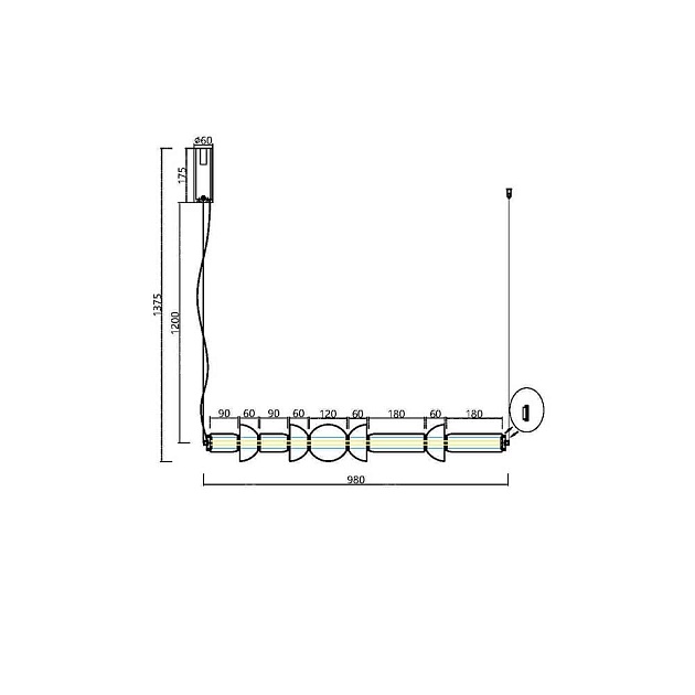 Подвесной светодиодный светильник Maytoni Cosmo MOD210PL-L39B3K Фото № 8