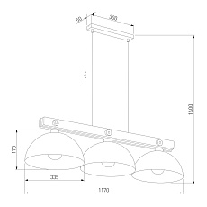 Подвесная люстра TK Lighting 1759 Oslo 1