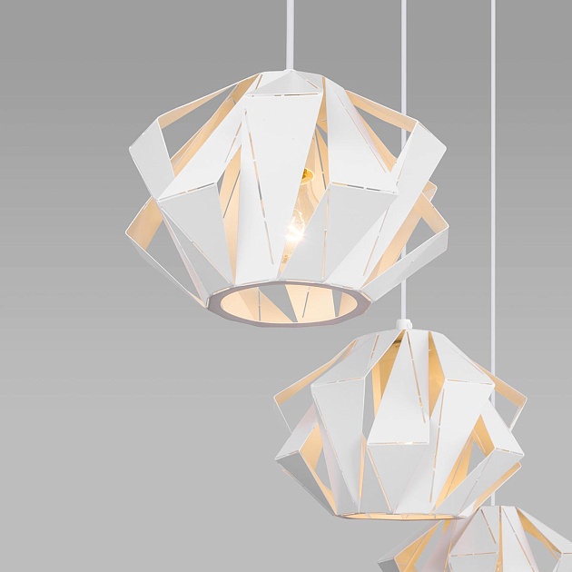 Подвесной светильник Eurosvet Moire 50137/3 белый изображение 4 Подвесной светильник Eurosvet Moire 50137/3 белый Фото № 4