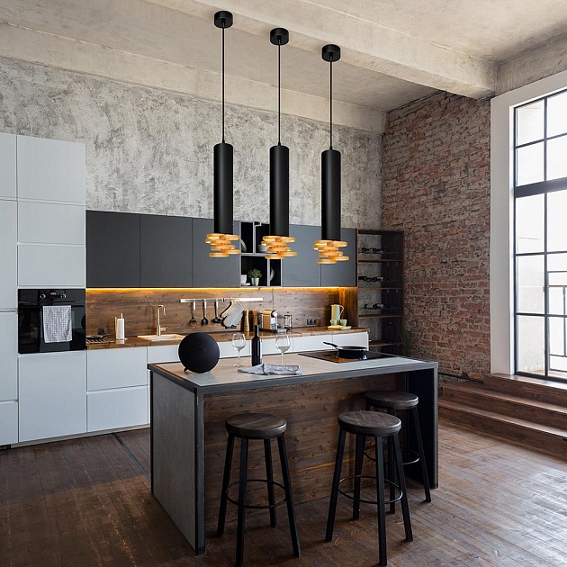 Подвесной светильник Elektrostandard DLN103 GU10 черный/золото a047750 Фото № 5