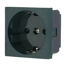 Розетка LK Studio с з/к, со шторками (зеленый) LK45 ( для выделения "чиcтого питания сети") 851119 1