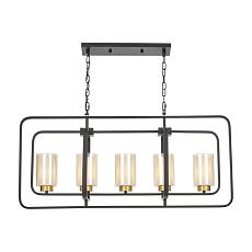 Подвесная люстра Lumina Deco Indivia LDP 1238-5 BK+MD 4