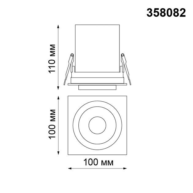 Встраиваемый светодиодный светильник Novotech Spot Lanza 358082 изображение 2 Встраиваемый светодиодный светильник Novotech Spot Lanza 358082 Фото № 2