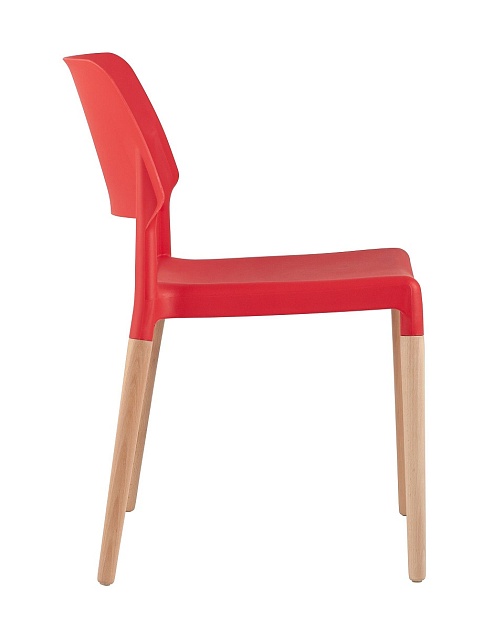Кухонный стул Stool Group BISTRO красный с деревян. Ножками 8086 RED изображение 2 Кухонный стул Stool Group BISTRO красный с деревян. Ножками 8086 RED Фото № 2