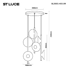 Подвесная светодиодная люстра ST Luce Sentito SL3003.403.09 1